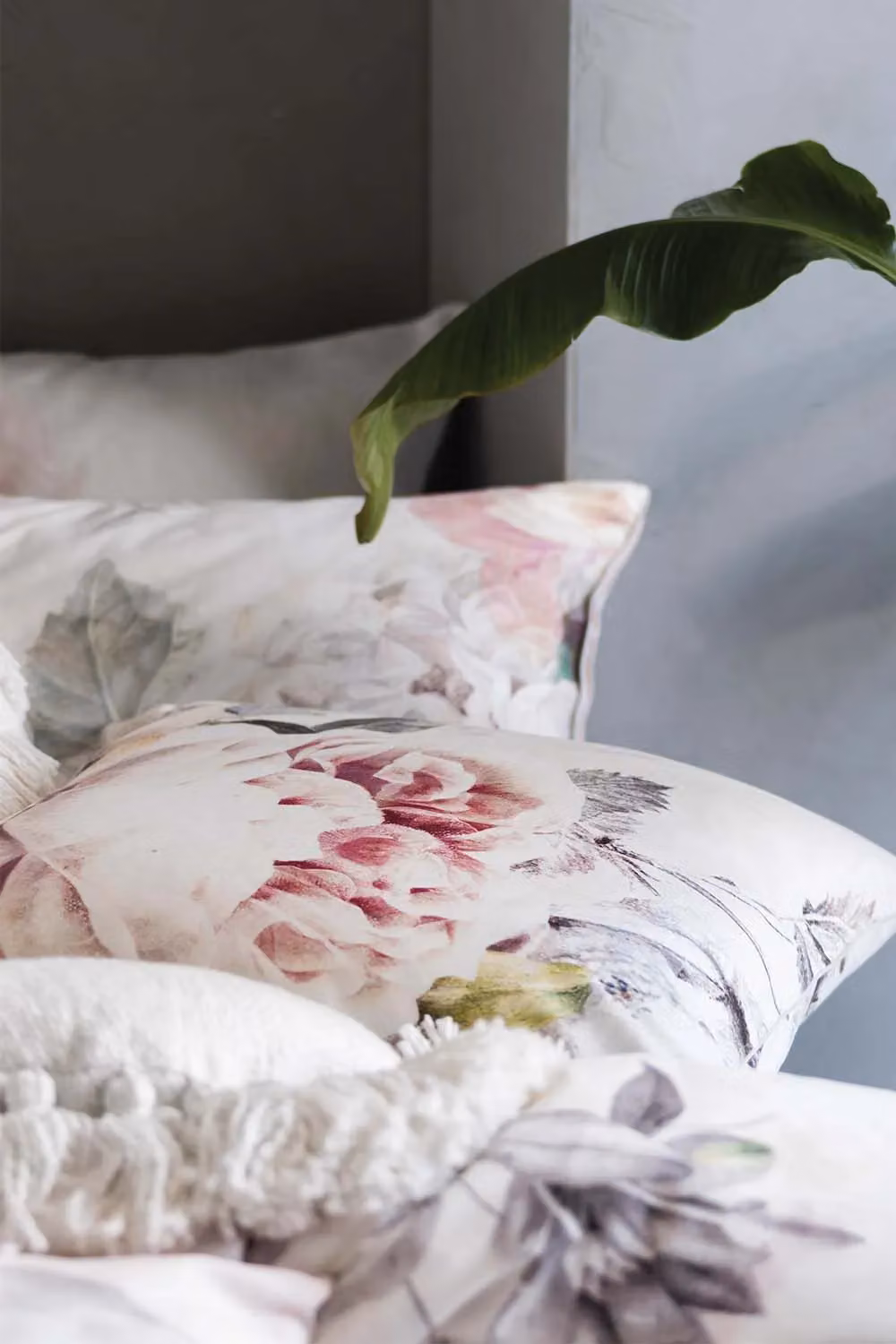 Linen House Sansa Soft Floral Cotton Pillowcase Sham, Multicolour, W/D/H: 65 x 65 x 65 cm – 3