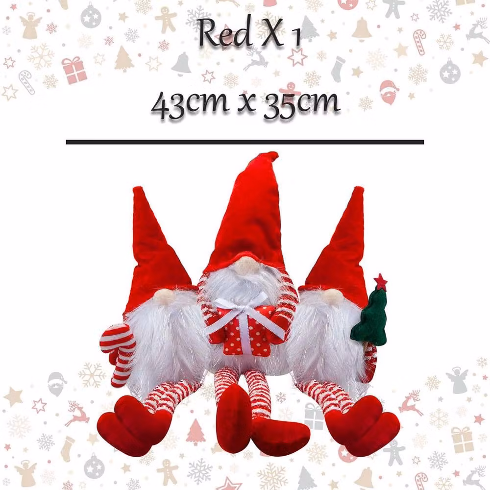 VFM e-Store Christmas Gonk Tabletop Decoration, Red and White Striped, H 43 cm x W 35 cm x D 35 cm – 2