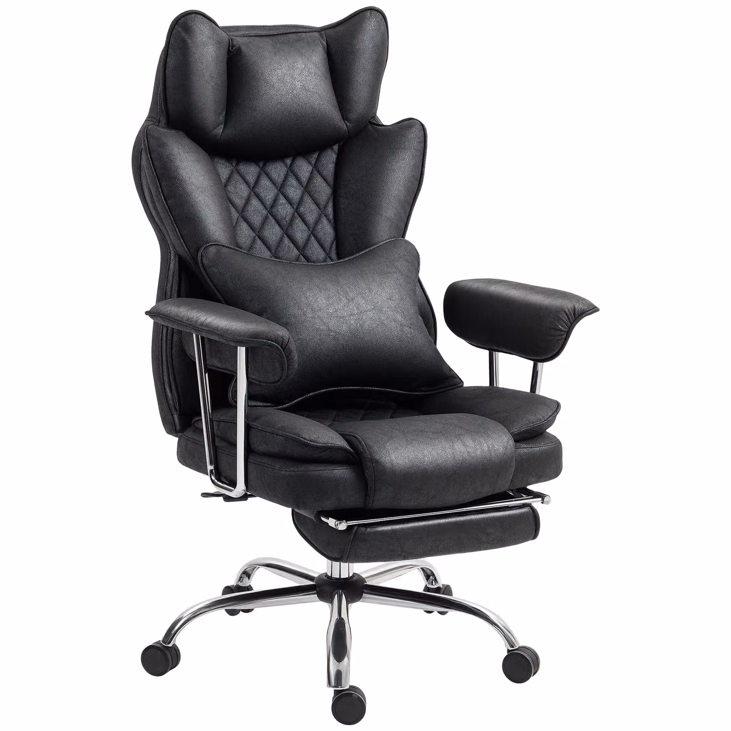 HOMCOM Black High Back Executive Office Chair with Headrest and Armrests – 2