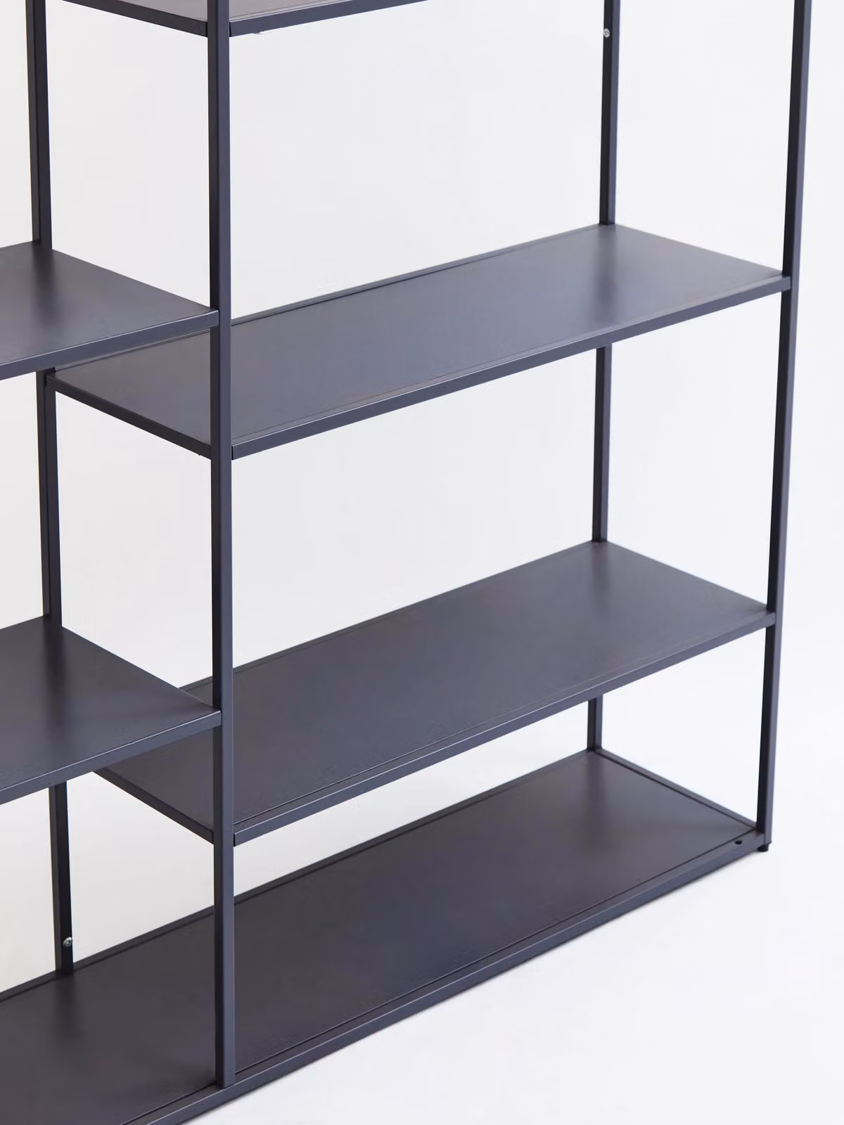 Orsina Grey Metal Multi Level Corner Shelf Unit, W/D/H: 120 x 30 x 188 cm – 4