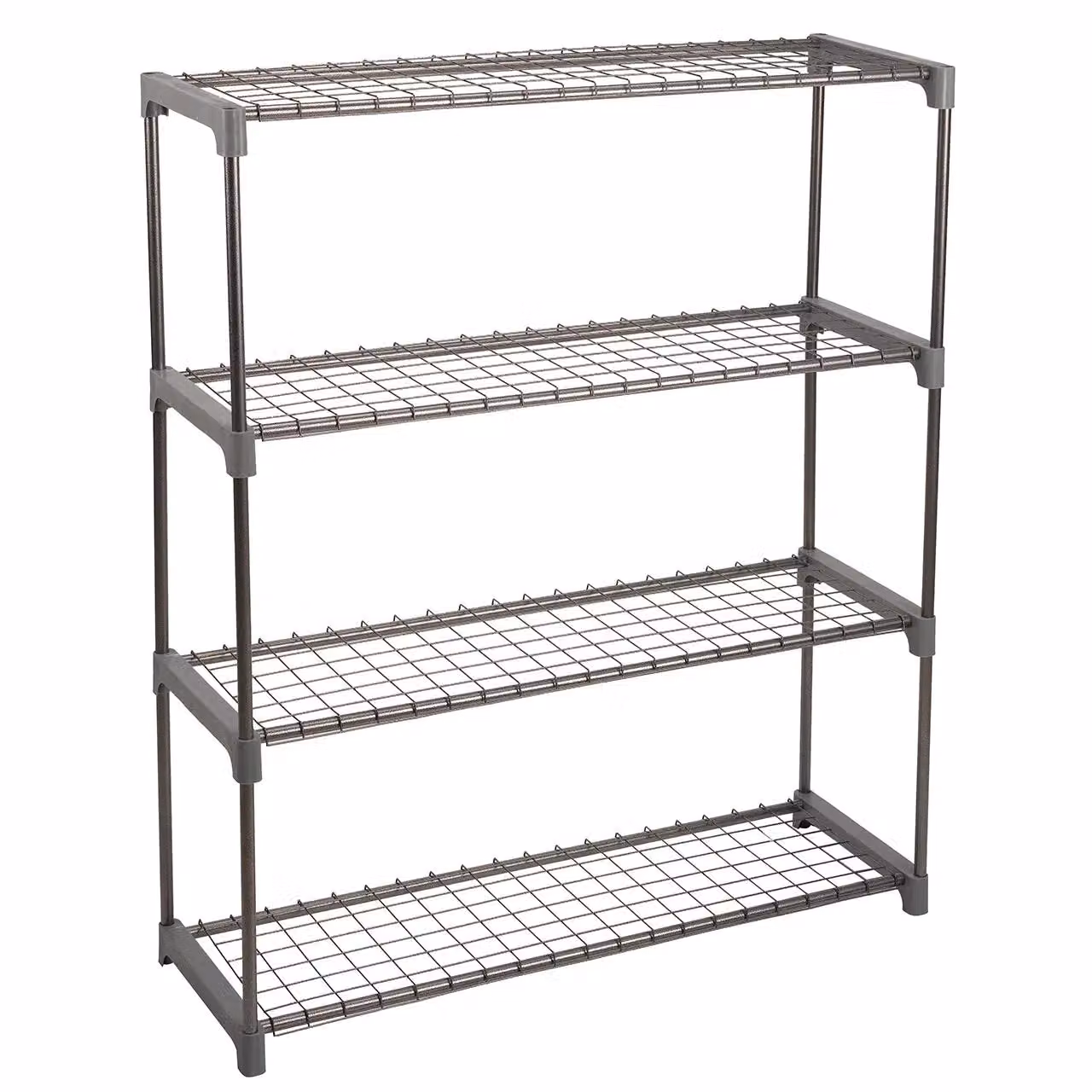 mysmartbuy 4 Tier Metal GroZone Shelving for Greenhouses and Garages, Silver, H 106 x W 90 x D 31 cm – 4