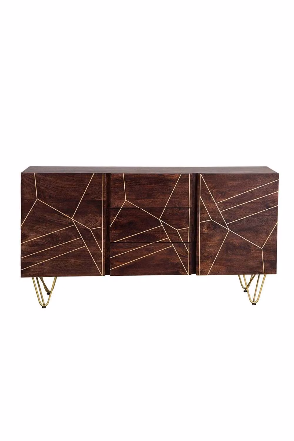IH Design Silchester Extra Large Sideboard with Doors and Drawers in Dark Mango and Brown – 2