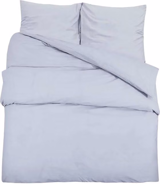 Berkfield Home Grey Microfibre Duvet Cover and Pillowcase Set, W/D/H: 140 x 200 cm