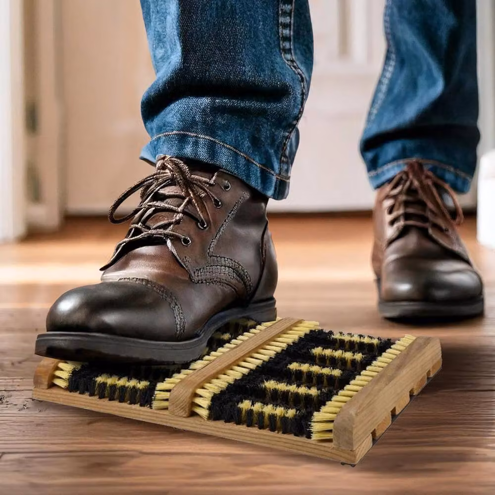 BARGAINS-GALORE Heavy Duty Double Shoe Cleaner and Boot Scraper Brush in Multicolour – 2