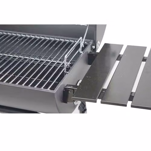 Gr8 Garden Large Charcoal BBQ Barrel Grill Smoker in Black or Grey with Thermometer, Warming Rack and Wheels – 4