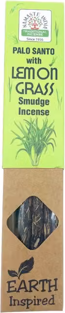 KDMD Earth Inspired Smudge Incense Sticks - Fresh Lemon Grass, Green