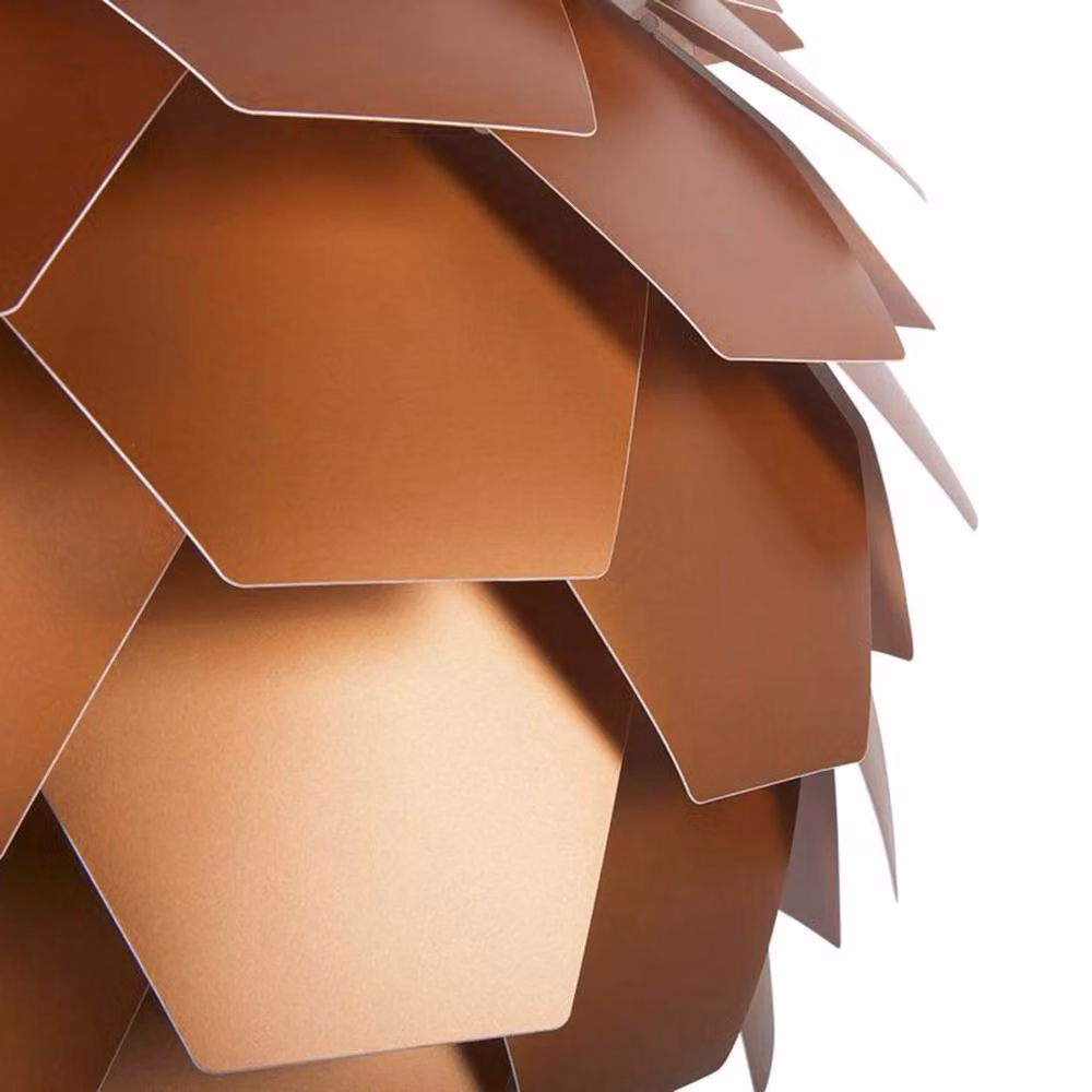 Wyld and Coco Copper Pine Cone Pendant Lamp with Globe Shade – 4