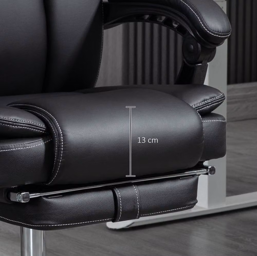 STILVORA Executive Office Chair in Black with Synthetic Leather, Headrest and Armrests – 7