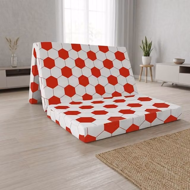 Rest Relax Badenia Visco Therapy Tri-Folding Futon Z Bed Mattress with Carry Cover, Black, W: 120 cm, D: 200 cm, H: 8 cm