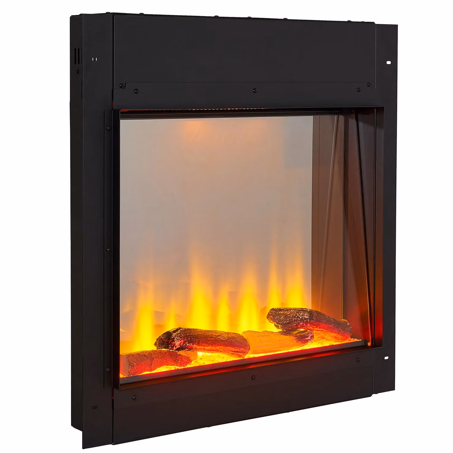 Adam Fires & Fireplaces Sahara 22 SQ Fully Inset Media Wall Electric Fire in Black – 2