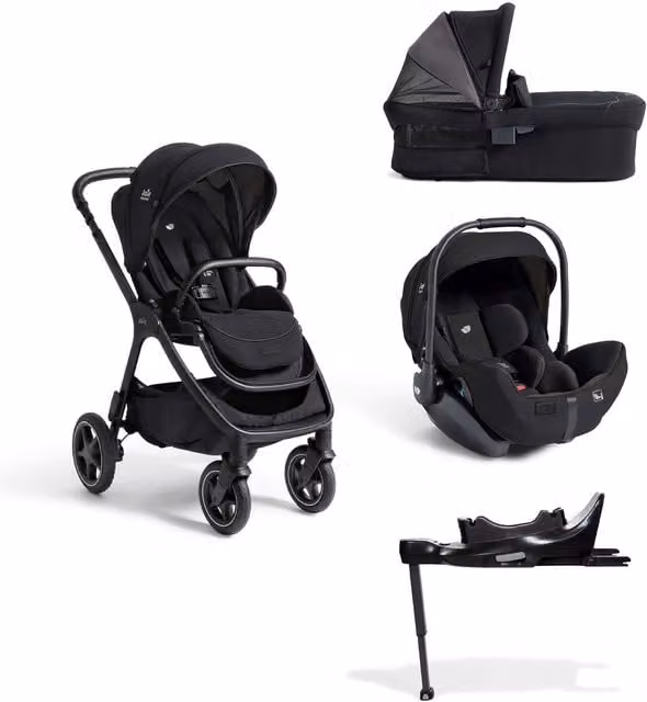 Joie Finiti 4in1 Signature Pushchair Bundle with Joie Signature I-Level PRO Car Seat, Eclipse Black
