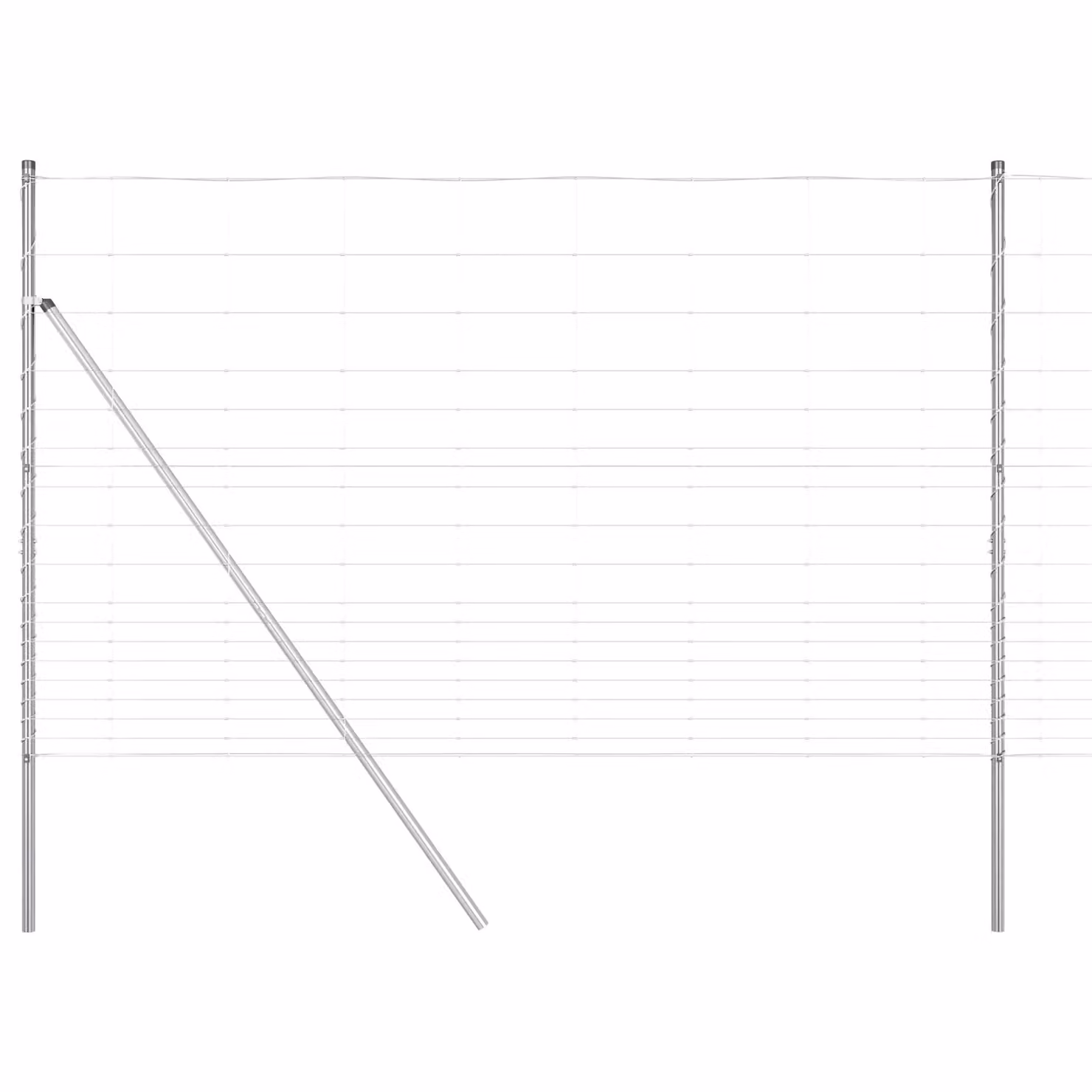 Berkfield Home Field Fence Galvanised Steel in Silver, H 1.5 m x W 25 m – 2