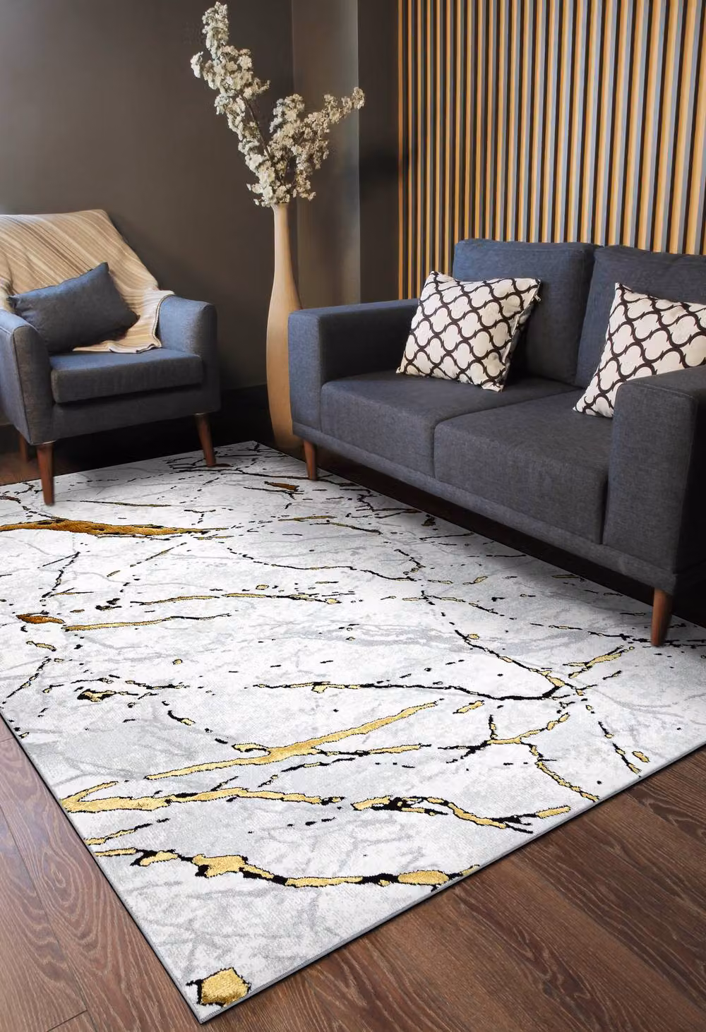RugsX Allure Modern Geometric Rug in White, W: 280 cm, D: 370 cm – 2