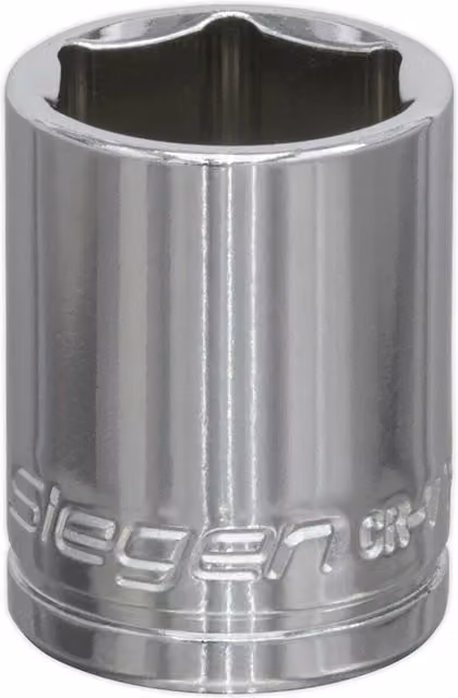Loops 16mm Chrome Plated Carbon Steel Drive Socket with 3/8 inch Square Drive in Silver – 1
