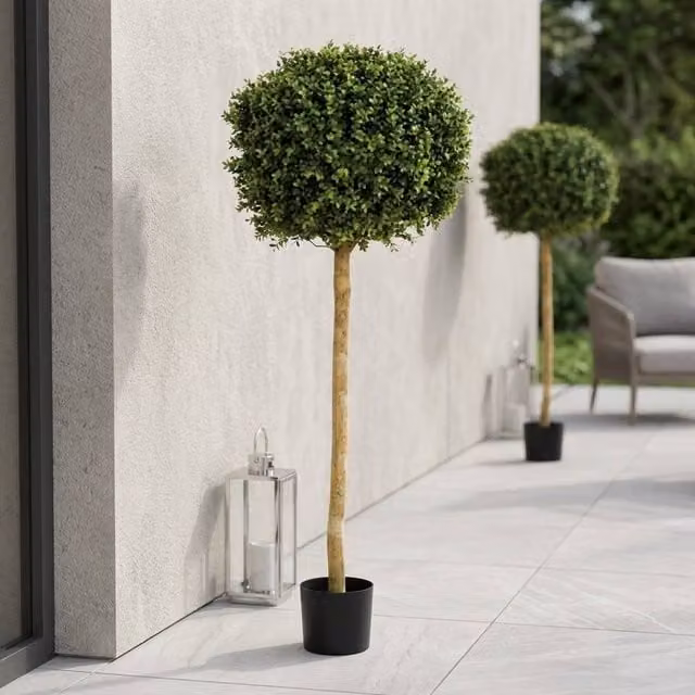 Garden Greatness Green Faux Boxwood Round Ball Tree – 1