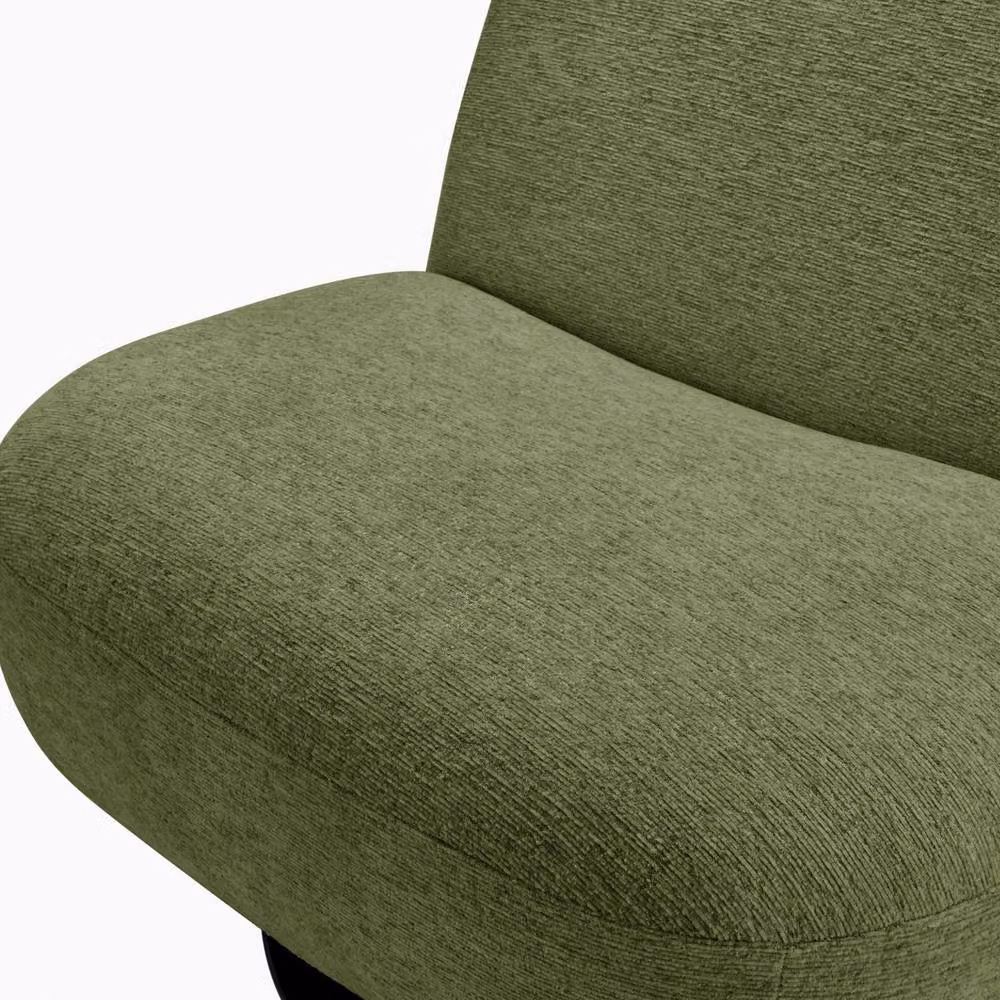 FurnitureboxUK Tilda Green Fabric Swivel Accent Chair with Armrests – 5