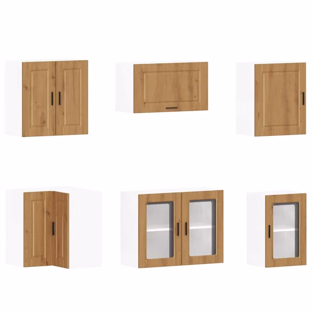 Berkfield Home Porto Artisan Oak 11 Piece Kitchen Cabinet Set in Brown – 2