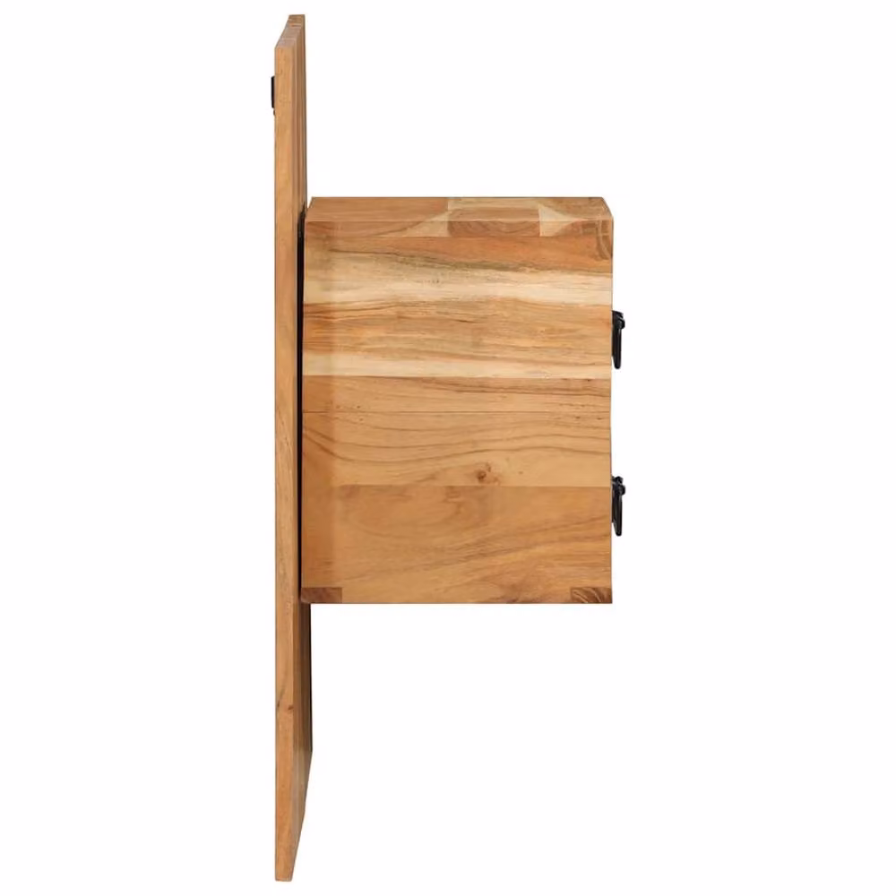 Berkfield Home Stable Bedside Cabinet in Brown Solid Acacia Wood W/D/H: 60 x 32 x 80 cm – 2