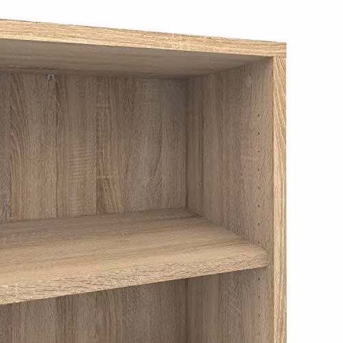 Furniture To Go Prima Oak Effect Bookcase with 3 Shelves, 2 Drawers and 2 Doors – 3