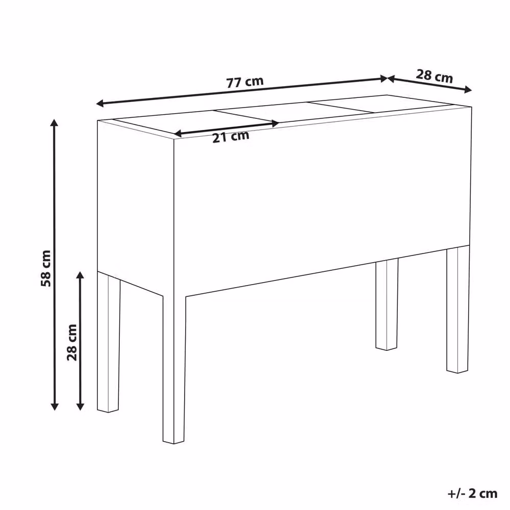 Wyld and Coco Brown PE Rattan Raised Planter Box with 3 Inserts – 3