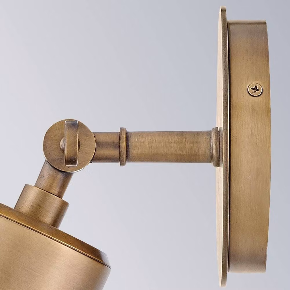 Netlighting Pratt Adjustable Spot Light in Heritage Brass and Gold, 3000K Warm White, IP44 Rated – 2