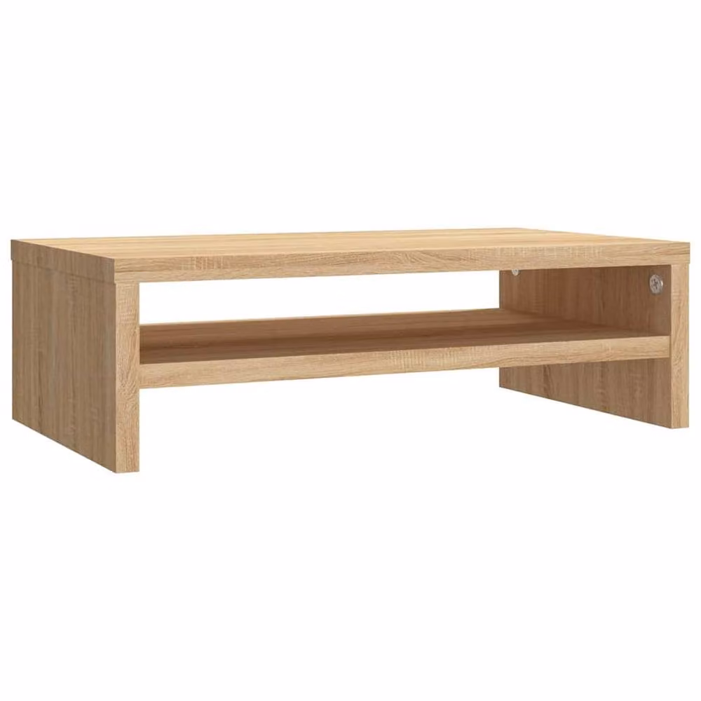 Berkfield Home Monitor Stand in Sonoma Oak, W/D/H: 42 x 24 x 13 cm – 3