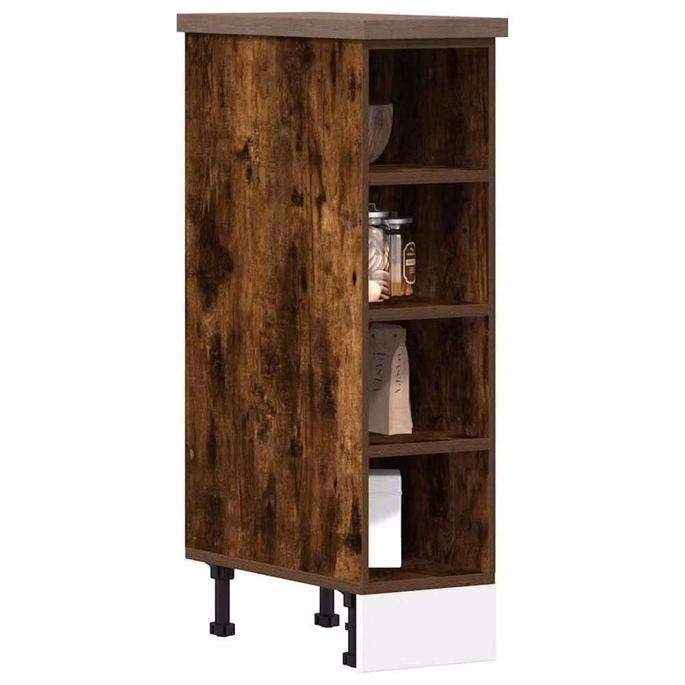 Berkfield Home Smoked Oak Kitchen Base Unit in Brown, W/D/H: 20 x 44.5 x 81.5 cm – 2