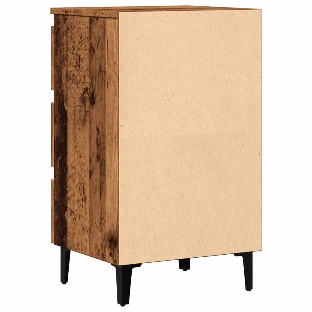 Berkfield Home Bed Cabinet with Metal Legs in Brown, W/D/H: 40 x 35 x 69 cm – 5