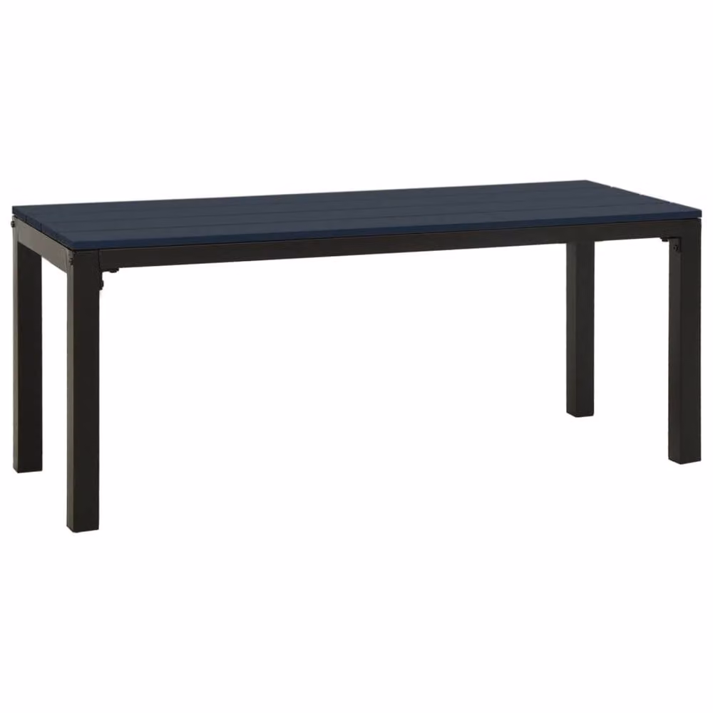 Berkfield Home Garden Bench in Black Steel and WPC, Width: 110 cm – 2