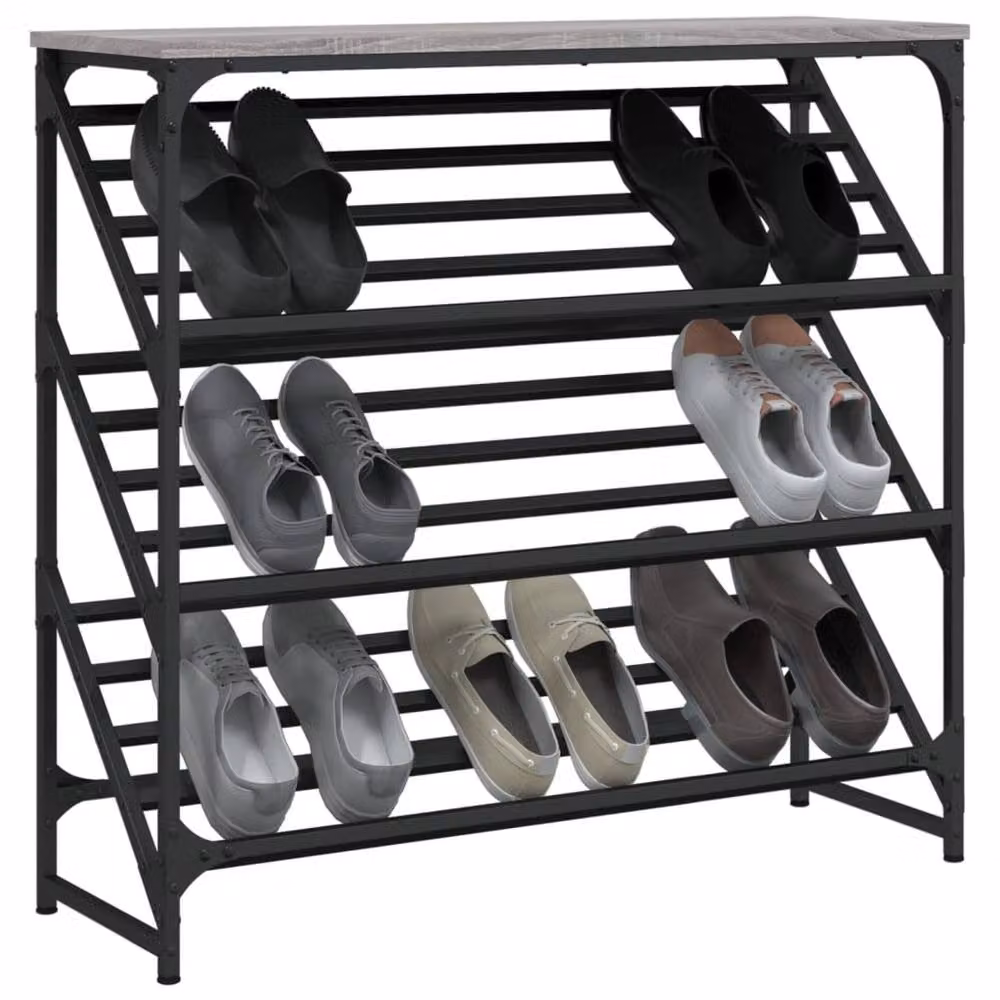 Berkfield Home Grey Sonoma Shoe Rack, W/D/H: 90 x 30 x 85 cm – 3