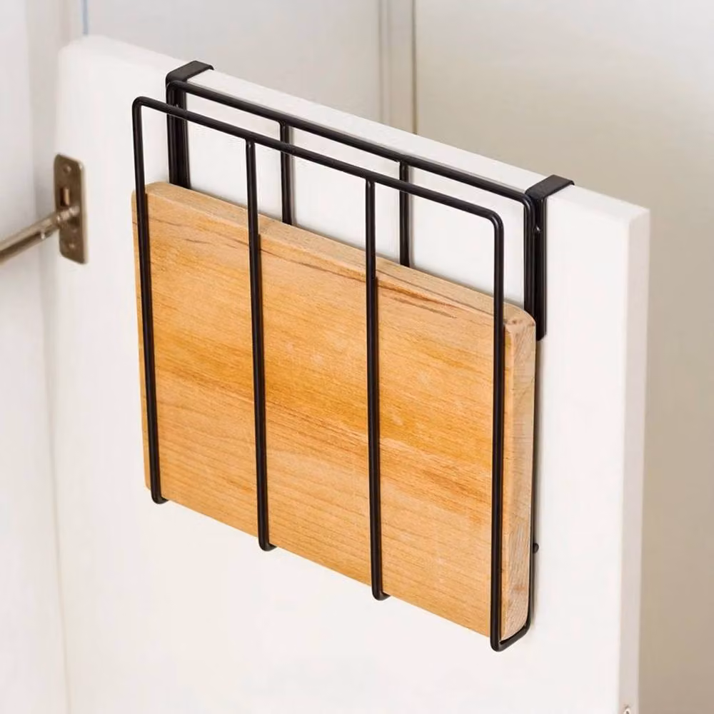PAWNORA Extra Large 1 Tier Over Cabinet Hanging Metal Rack in Black – 2
