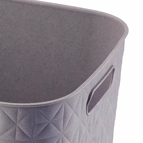 Rajani Large 19L Plastic Storage Basket in Taupe and Grey for Home or Office Use – 3