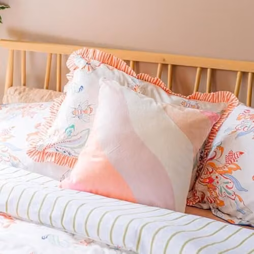 Yvonne Ellen Signature Stripe Cotton Cushion, Multicolour, W/D/H: 45 x 45 x 45 cm – 2