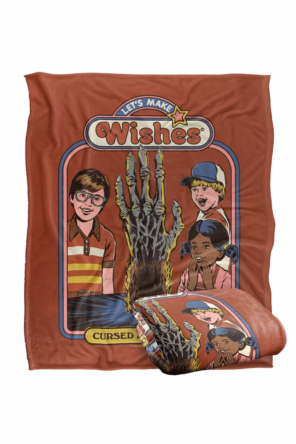 Steven Rhodes Let's Make Wishes Super Soft Fleece Throw Blanket, Multicolour, W/D/H: 91 x 147 cm – 2
