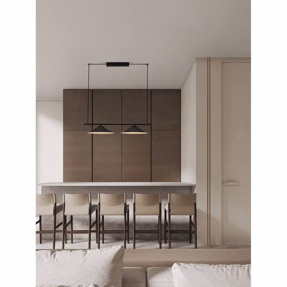 Netlighting Lui Bar Pendant Ceiling Light in Sandy Black, 100cm, 24W LED, 1534lm, 3000K Warm White – 2