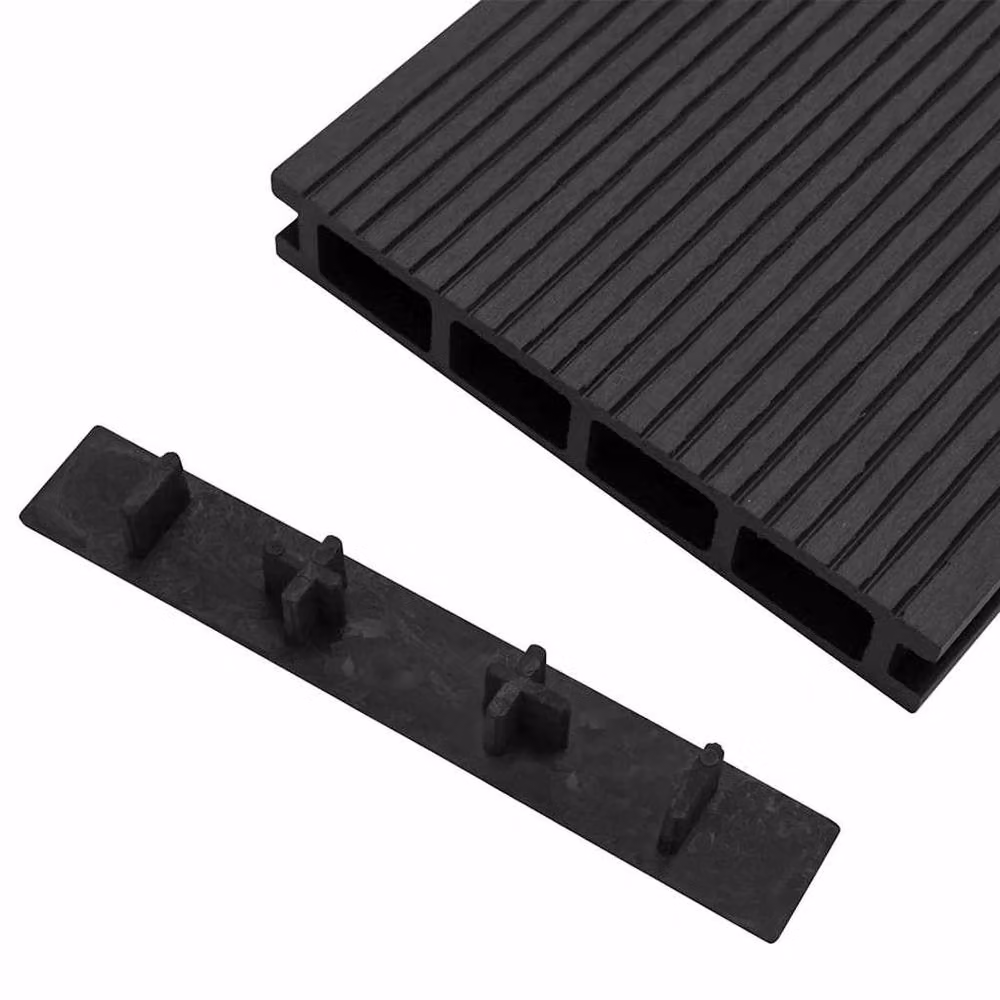 Berkfield Home Black Plastic Decking End Caps, 10 Pack – 3