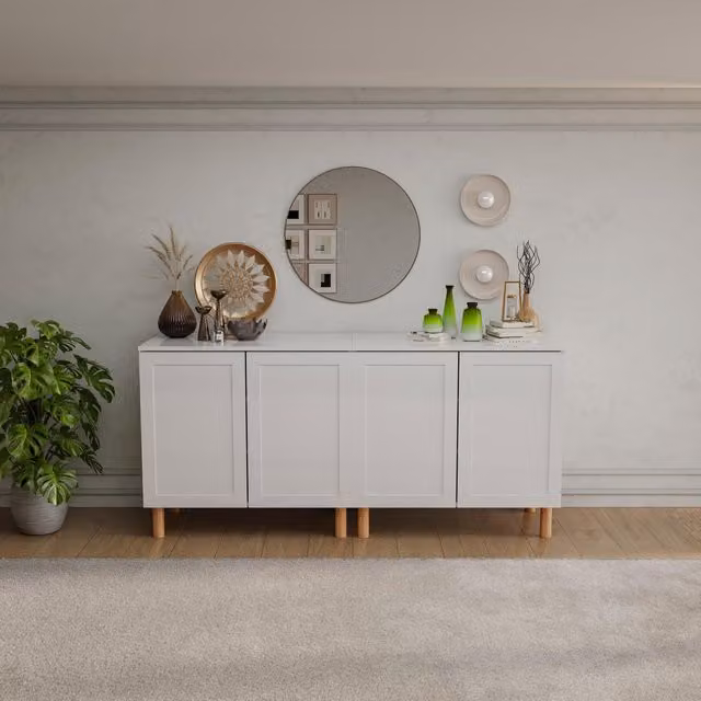 Decorotika Boli Modern Sideboard in White