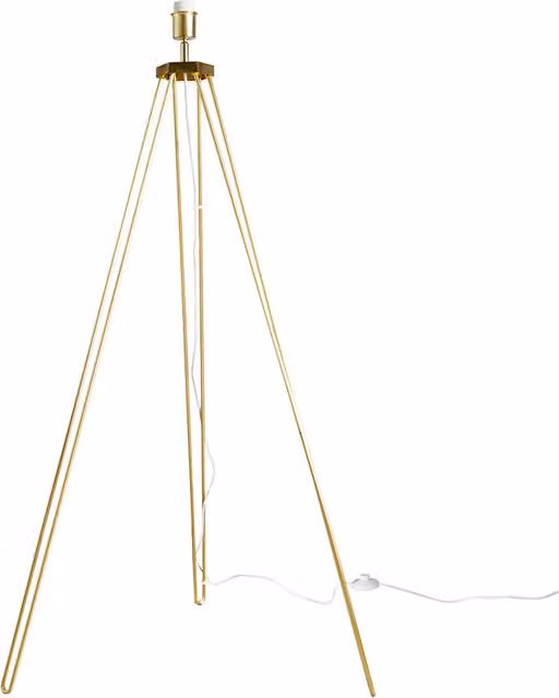 ValueLights Modern Gold Metal Tripod Floor Lamp Base