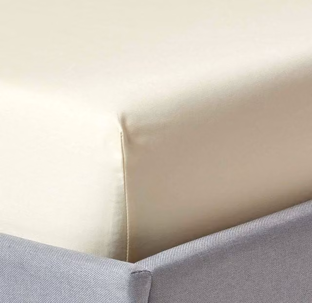 Homescapes 1000 Thread Count Combed Egyptian Cotton Extra Deep Fitted Sheet, Beige, W: 200 cm x L: 200 cm