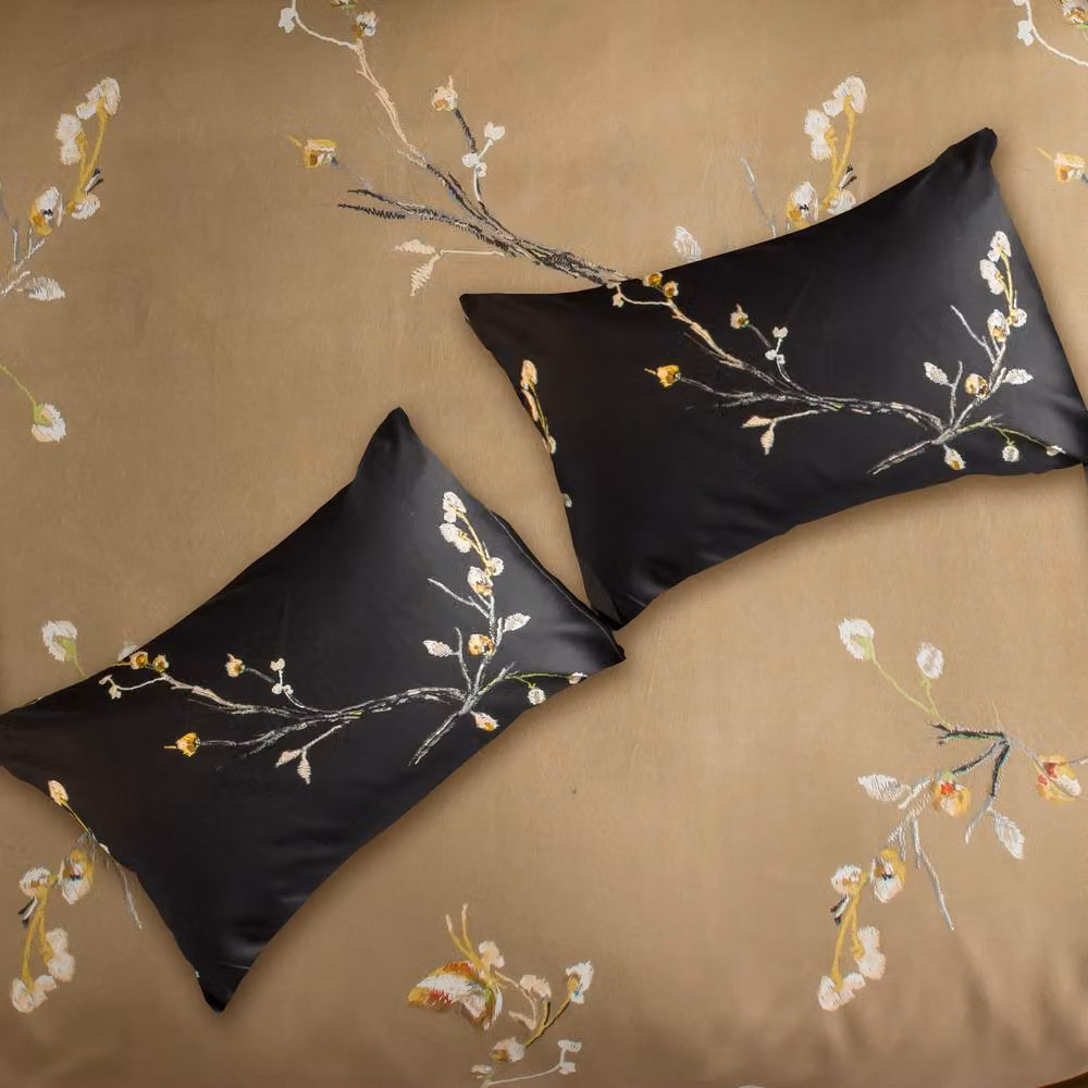 Lazzaro Home Reversible Microfibre Single Duvet Cover and Pillowcase Set, Beige or Black, W: 135 cm x L: 200 cm, Pillowcase: 50 x 75 cm – 8