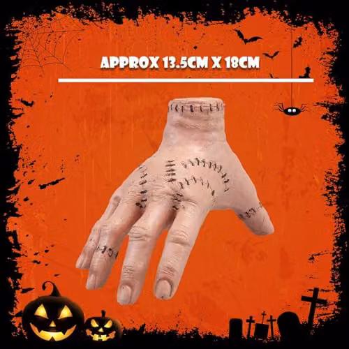 VFM e-Store White Severed Hand Halloween Party Prop, 13.5 cm – 3