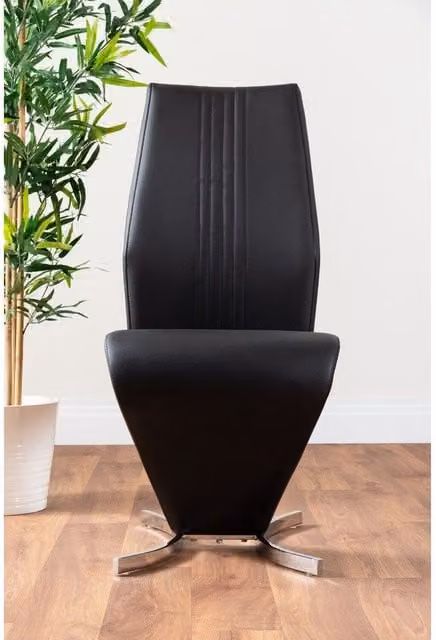FurnitureboxUK Renato High Gloss Extending Kitchen Dining Table and 6 Willow Chairs in Black and Grey
