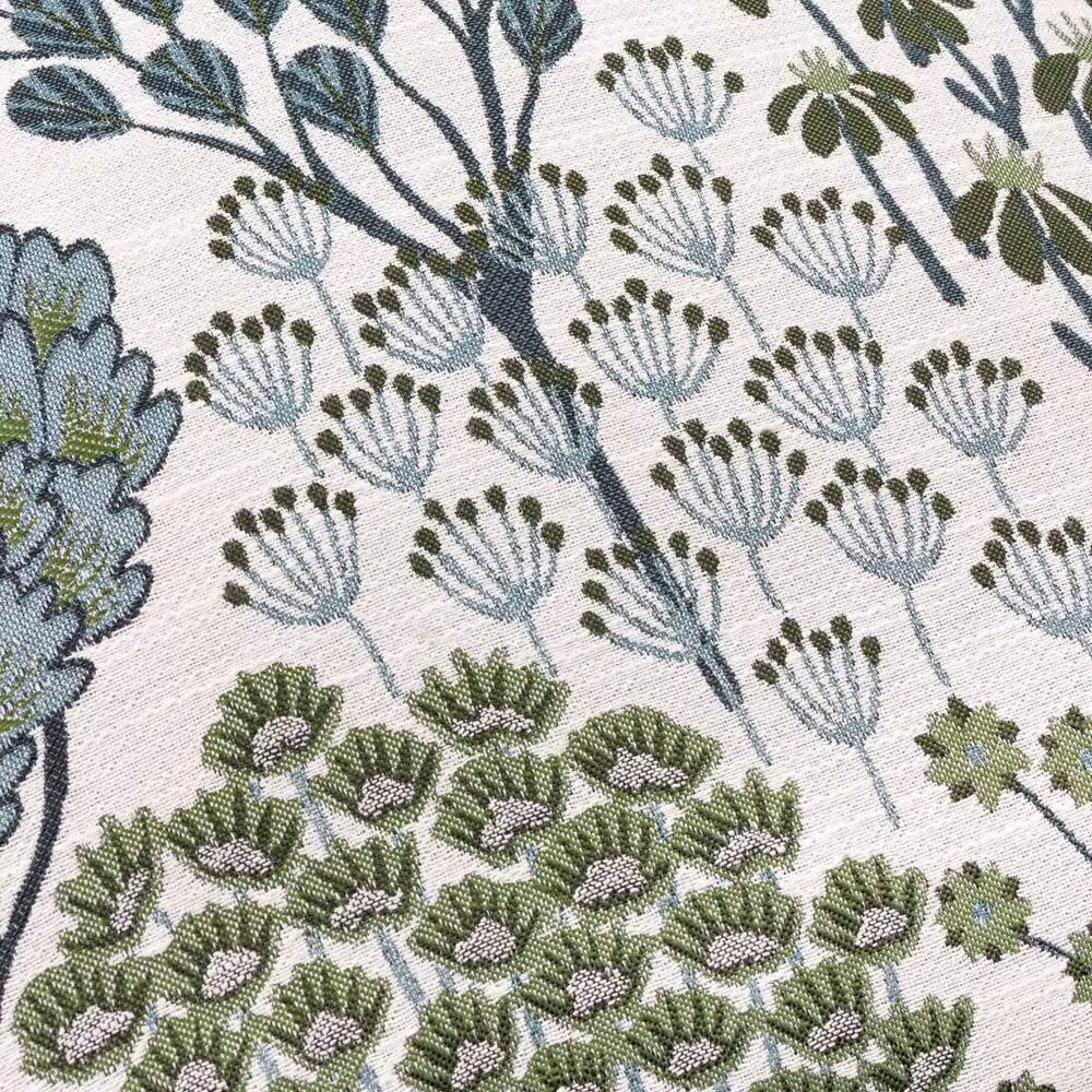Wylder Ophelia Floral Jacquard Square Cushion in Green, W/D/H: 50 x 50 x 50 cm – 4