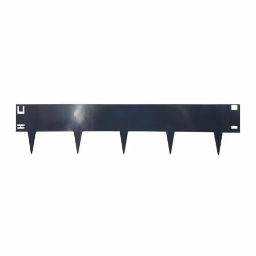 Nicoman Anthracite Galvanised Steel Lawn Edging Border, 1m x 20cm