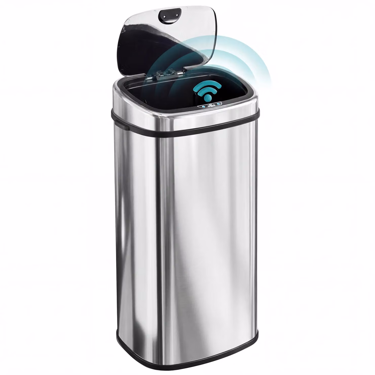 HOMCOM 68L Automatic Sensor Kitchen Waste Bin in Silver – 2