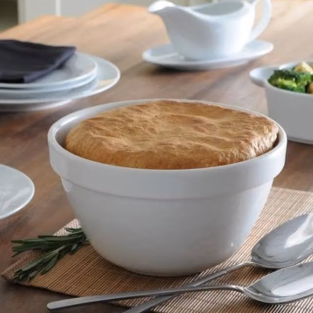 Mason Cash White Ceramic Pudding Basin and Mixing Bowl, 1.75 l, 20 cm Diameter