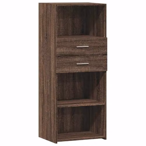 vidaXL Modern Highboard in Brown Oak, W/D/H: 50 x 42.5 x 124 cm – 1