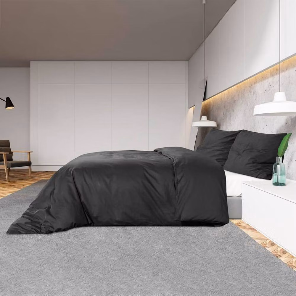Berkfield Home Elegant Microfibre Duvet Cover Set, Black, 200 x 200 cm – 3
