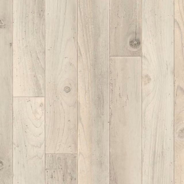 Bastogne White Wood Effect Cushion Backed Sheet Vinyl Flooring, Thickness: 2.8 mm, W: 400 cm x L: 900 cm