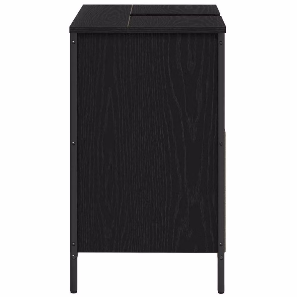 Berkfield Home Modern Black Freestanding Bathroom Basin Cabinet W/D/H: 60 x 34.5 x 60 cm – 6